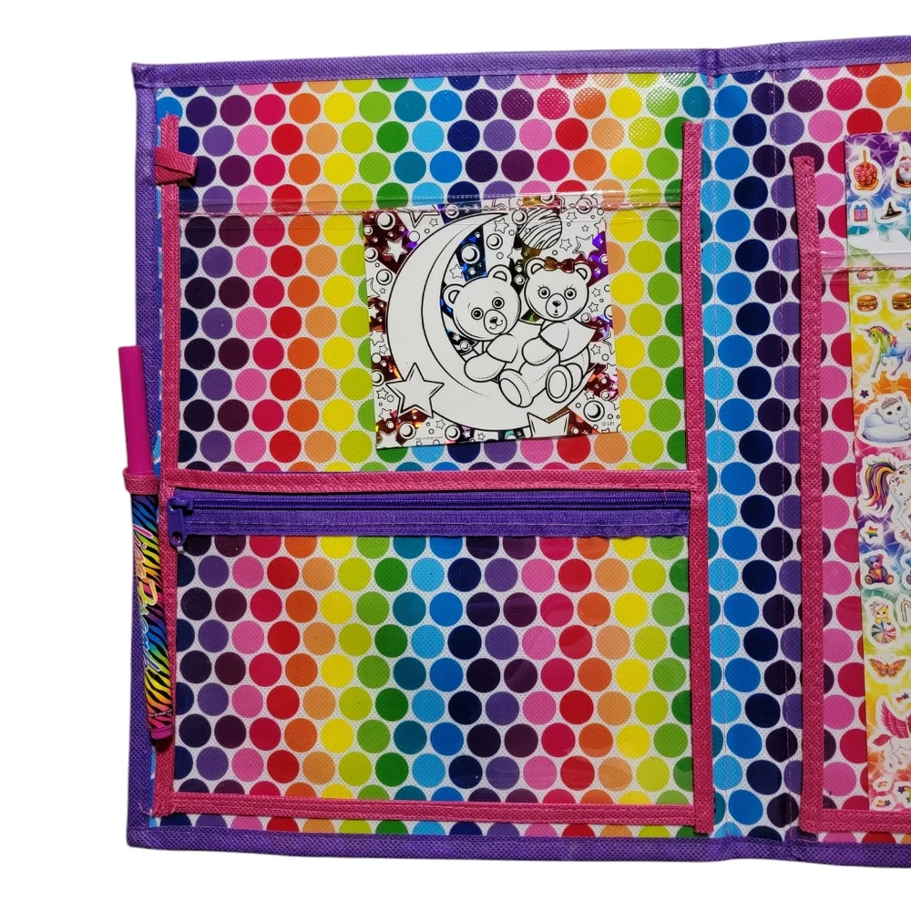 LISA FRANK Tikanni Trifold Portfolio Binder Carrying Case